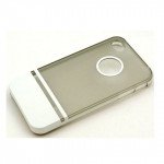 Wholesale iPhone 4 4S Two Tone Case (SmokeWhite)